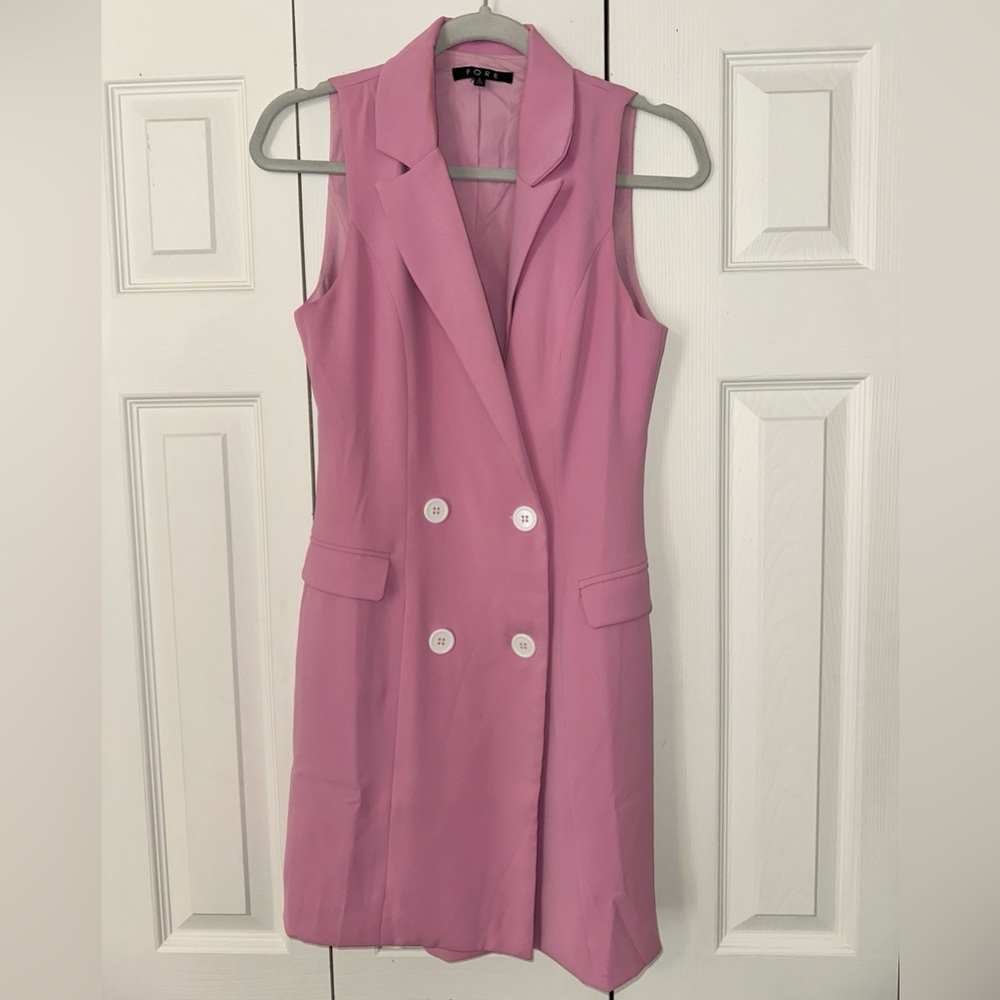Pink Blazer Dress